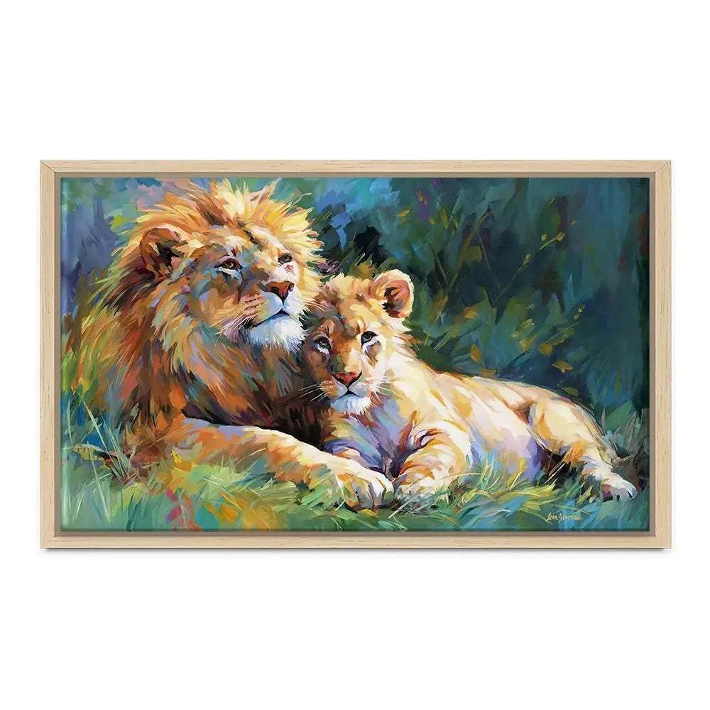 The Lions Embrace Canvas Print The Lions Embrace Canvas Print wall art product Leon Devenice