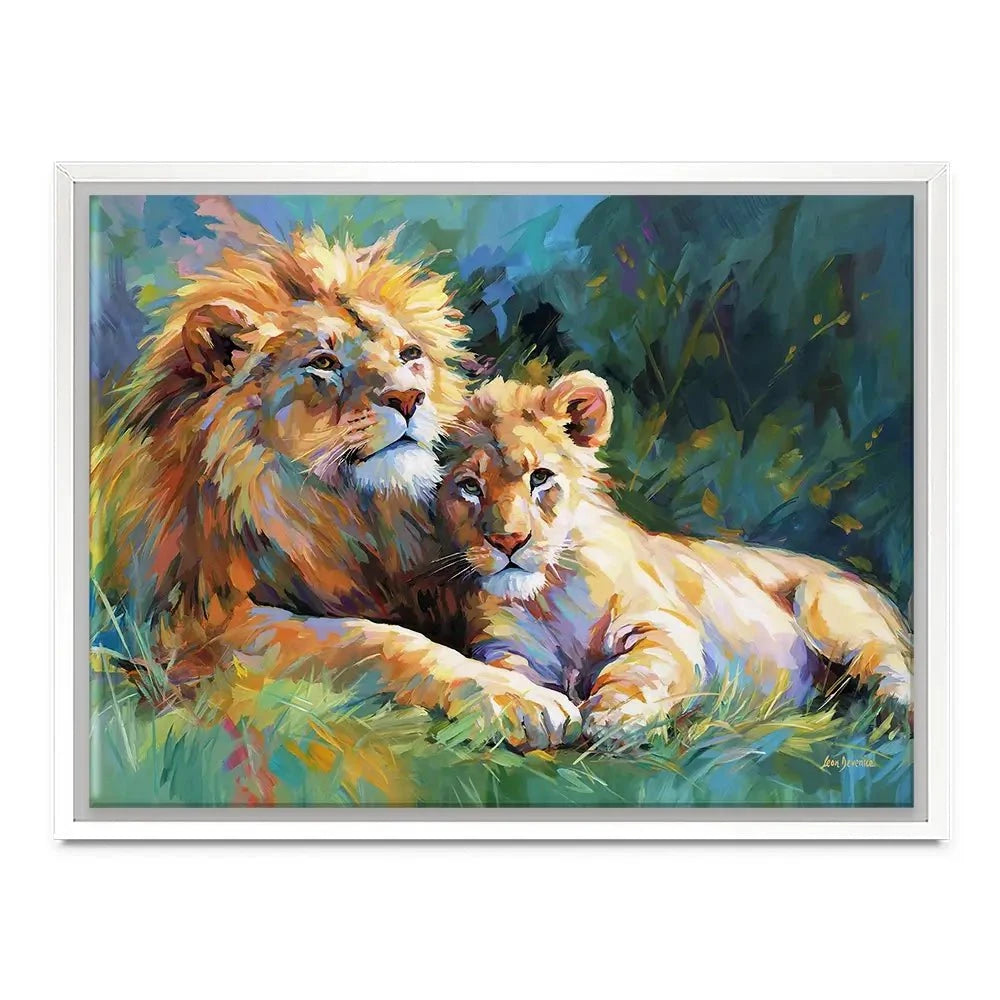 The Lions Embrace Canvas Print The Lions Embrace Canvas Print wall art product Leon Devenice