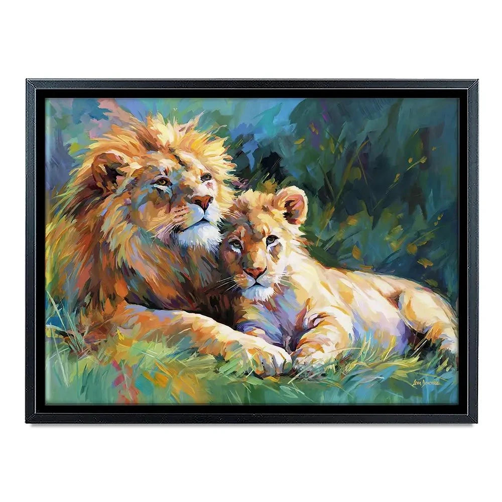 The Lions Embrace Canvas Print The Lions Embrace Canvas Print wall art product Leon Devenice