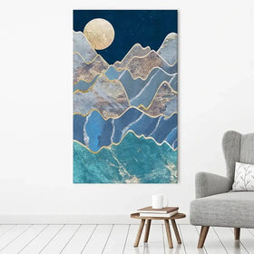 The Moon And The Mountains Canvas Print The Moon And The Mountains Canvas Print wall art product Sarah Manovski
