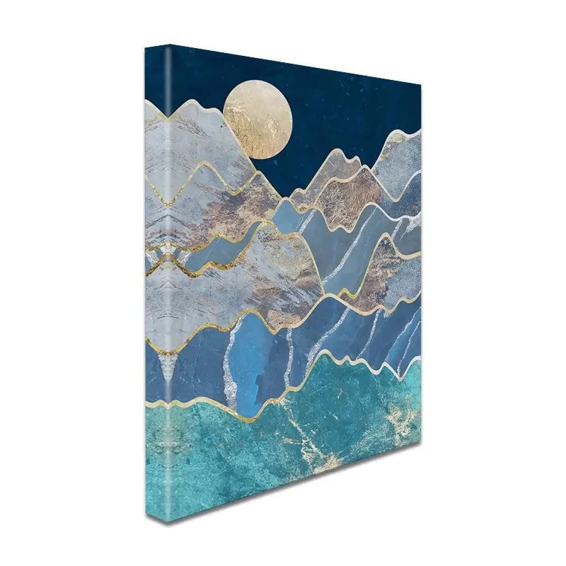 The Moon And The Mountains Canvas Print The Moon And The Mountains Canvas Print wall art product Sarah Manovski