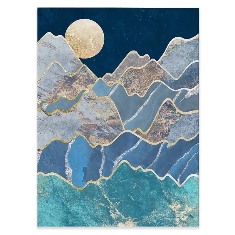 The Moon And The Mountains Canvas Print The Moon And The Mountains Canvas Print wall art product Sarah Manovski