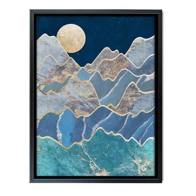 The Moon And The Mountains Canvas Print The Moon And The Mountains Canvas Print wall art product Sarah Manovski