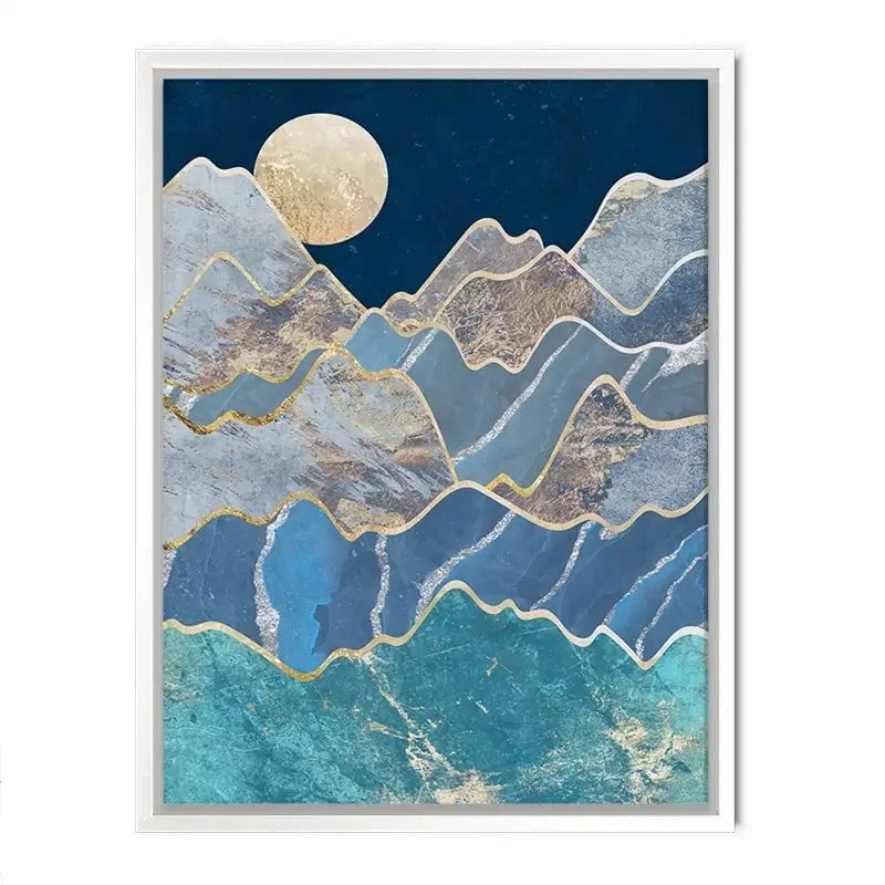 The Moon And The Mountains Canvas Print The Moon And The Mountains Canvas Print wall art product Sarah Manovski