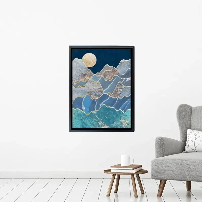 The Moon And The Mountains Canvas Print The Moon And The Mountains Canvas Print wall art product Sarah Manovski