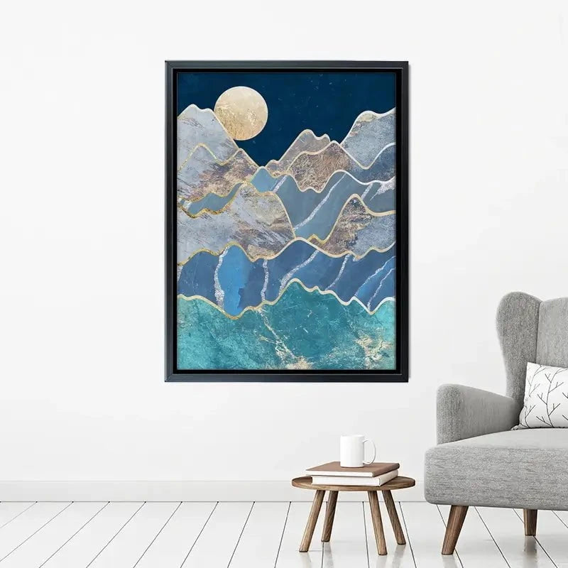 The Moon And The Mountains Canvas Print The Moon And The Mountains Canvas Print wall art product Sarah Manovski