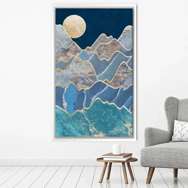 The Moon And The Mountains Canvas Print The Moon And The Mountains Canvas Print wall art product Sarah Manovski