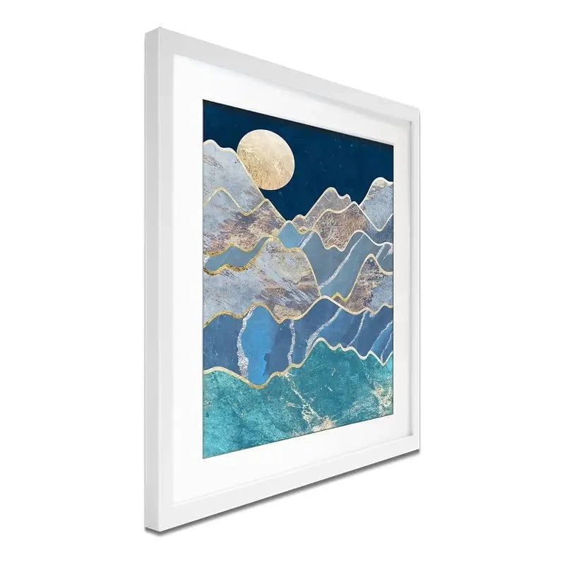 The Moon And The Mountains Framed Art Print The Moon And The Mountains Framed Art Print wall art product Sarah Manovski
