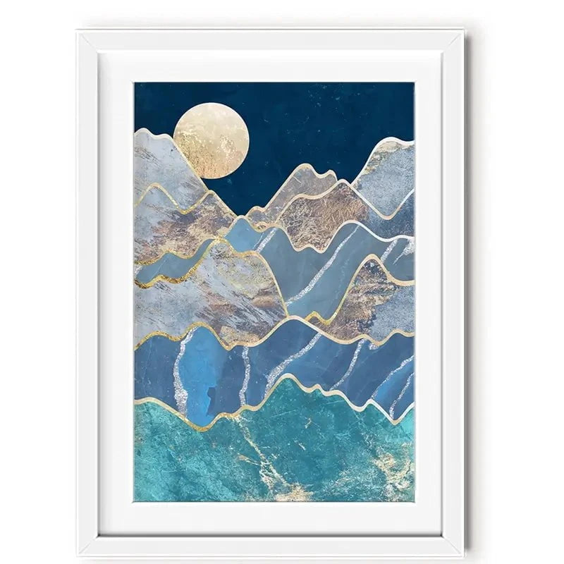 The Moon And The Mountains Framed Art Print The Moon And The Mountains Framed Art Print wall art product Sarah Manovski