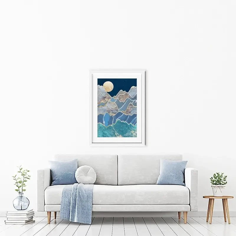 The Moon And The Mountains Framed Art Print The Moon And The Mountains Framed Art Print wall art product Sarah Manovski