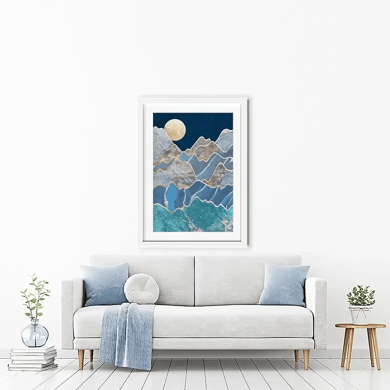 The Moon And The Mountains Framed Art Print The Moon And The Mountains Framed Art Print wall art product Sarah Manovski