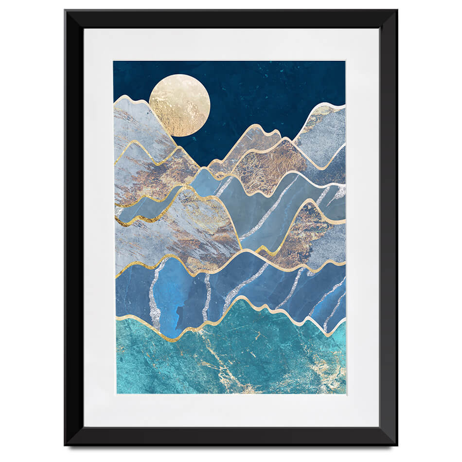 The Moon And The Mountains Framed Art Print The Moon And The Mountains Framed Art Print wall art product Sarah Manovski