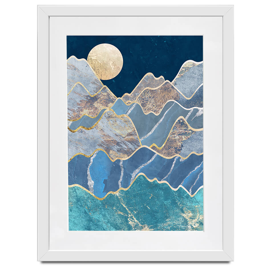 The Moon And The Mountains Framed Art Print The Moon And The Mountains Framed Art Print wall art product Sarah Manovski