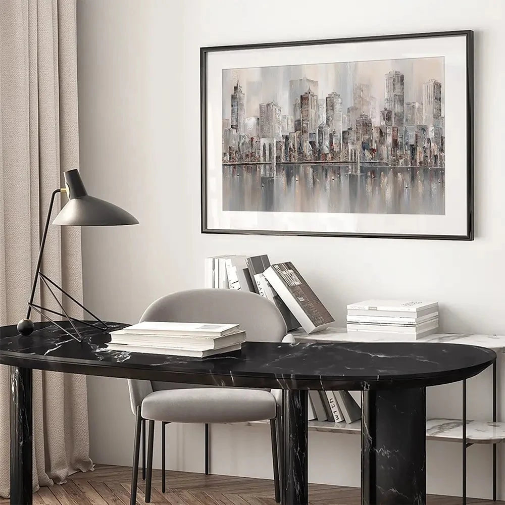 The New York Skyline Framed Art Print The New York Skyline Framed Art Print wall art product Isabella Karolewicz