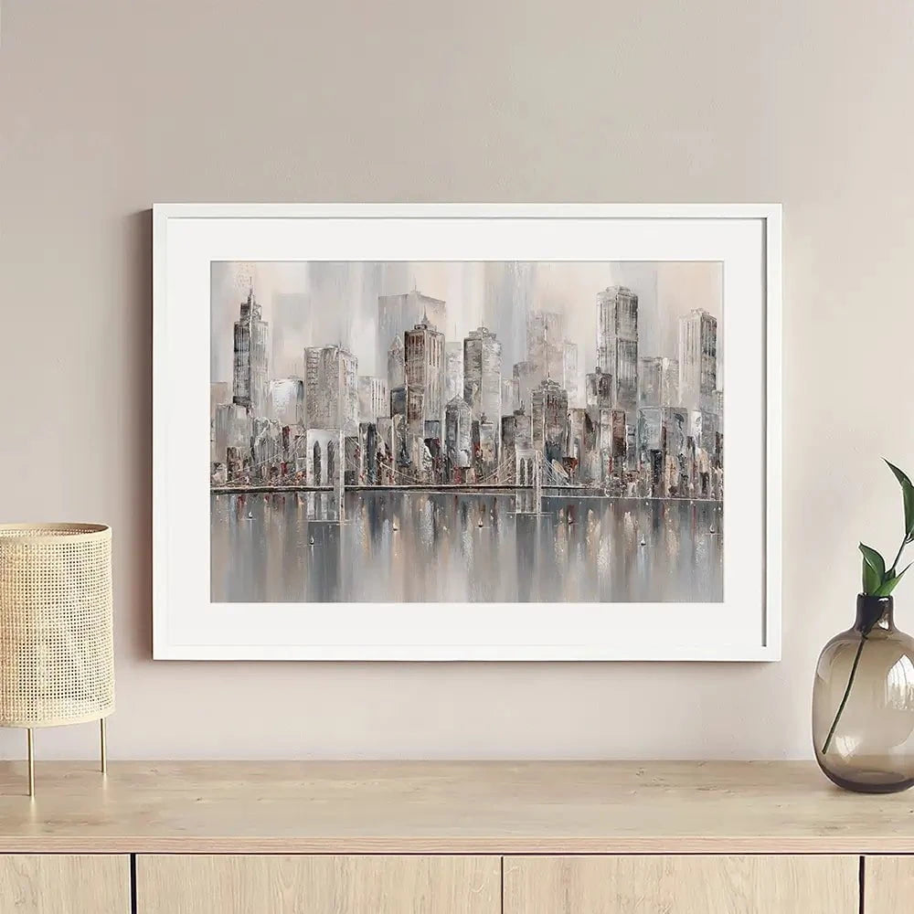 The New York Skyline Framed Art Print The New York Skyline Framed Art Print wall art product Isabella Karolewicz