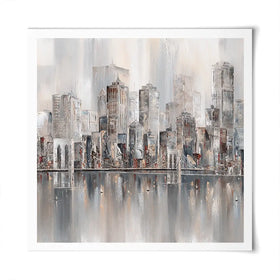 The New York Skyline Square Art Print The New York Skyline Square Art Print wall art product Isabella Karolewicz