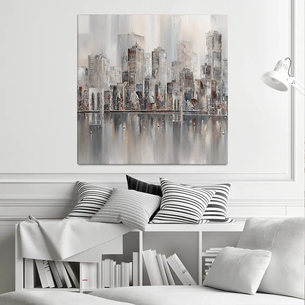 The New York Skyline Square Canvas Print The New York Skyline Square Canvas Print wall art product Isabella Karolewicz