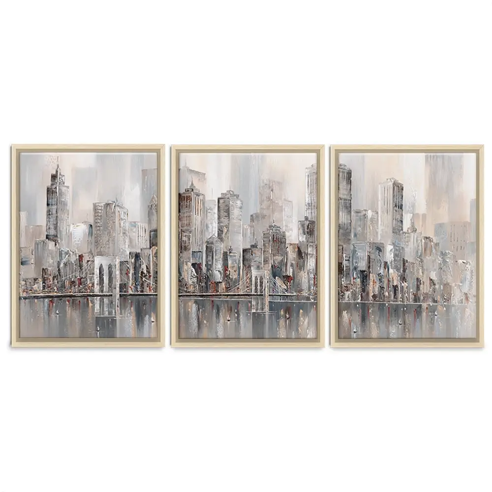 The New York Skyline Trio Canvas Print The New York Skyline Trio Canvas Print wall art product Isabella Karolewicz