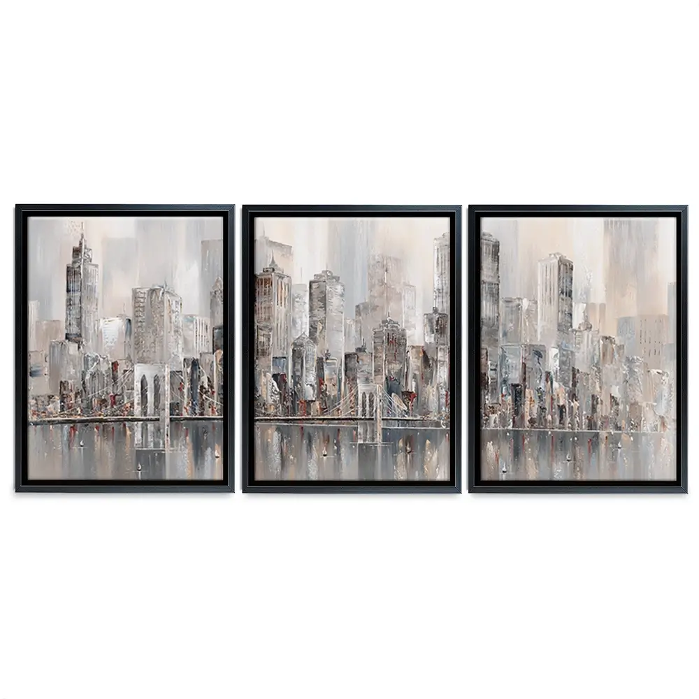 The New York Skyline Trio Canvas Print The New York Skyline Trio Canvas Print wall art product Isabella Karolewicz