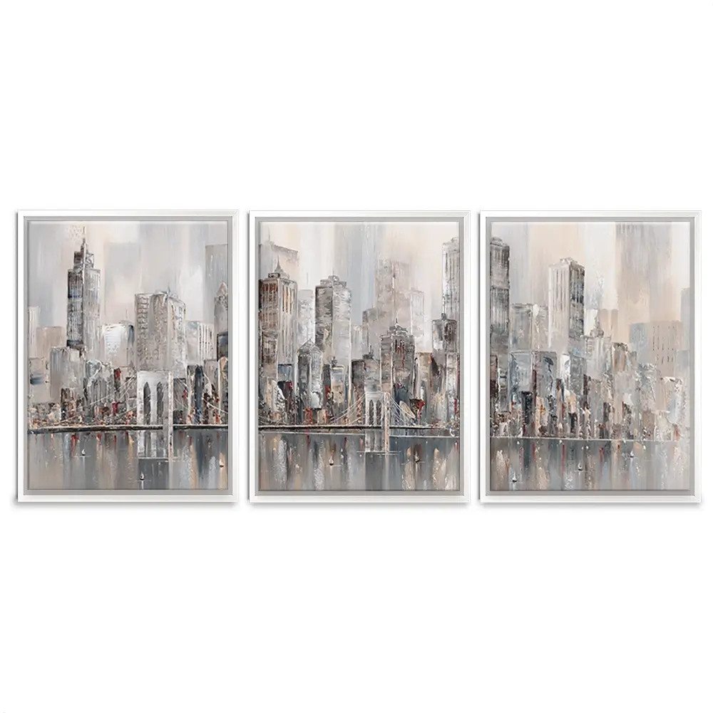 The New York Skyline Trio Canvas Print The New York Skyline Trio Canvas Print wall art product Isabella Karolewicz