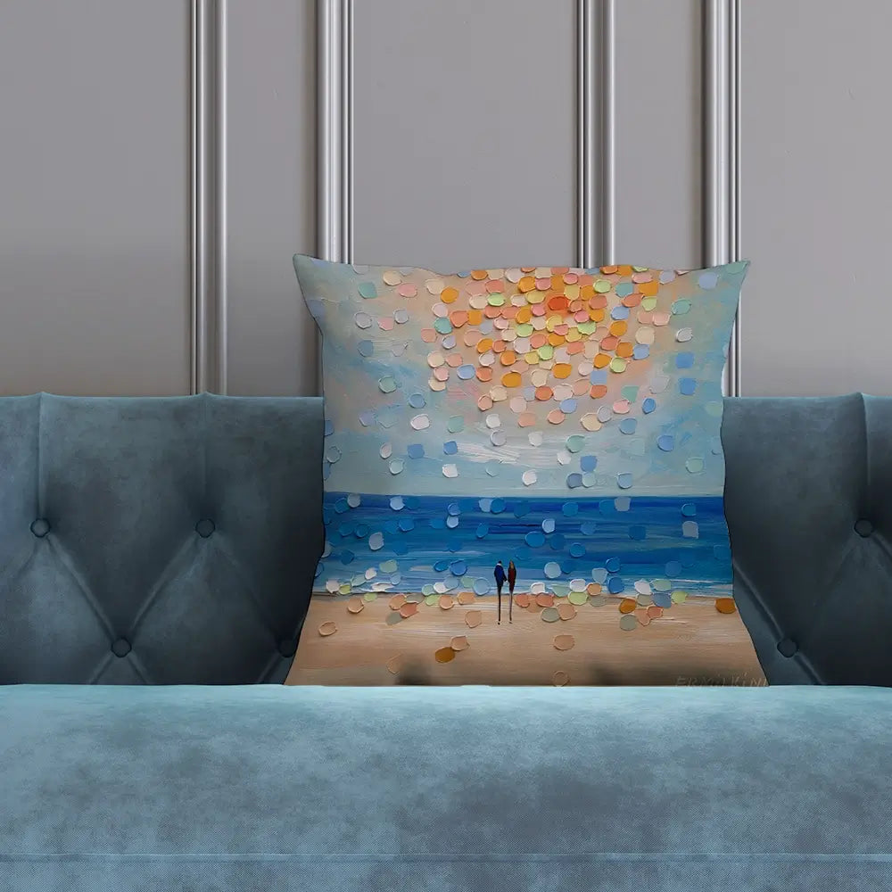 The Ocean Knows Our Names Cushion The Ocean Knows Our Names Cushion wall art product Ekaterina Ermilkina