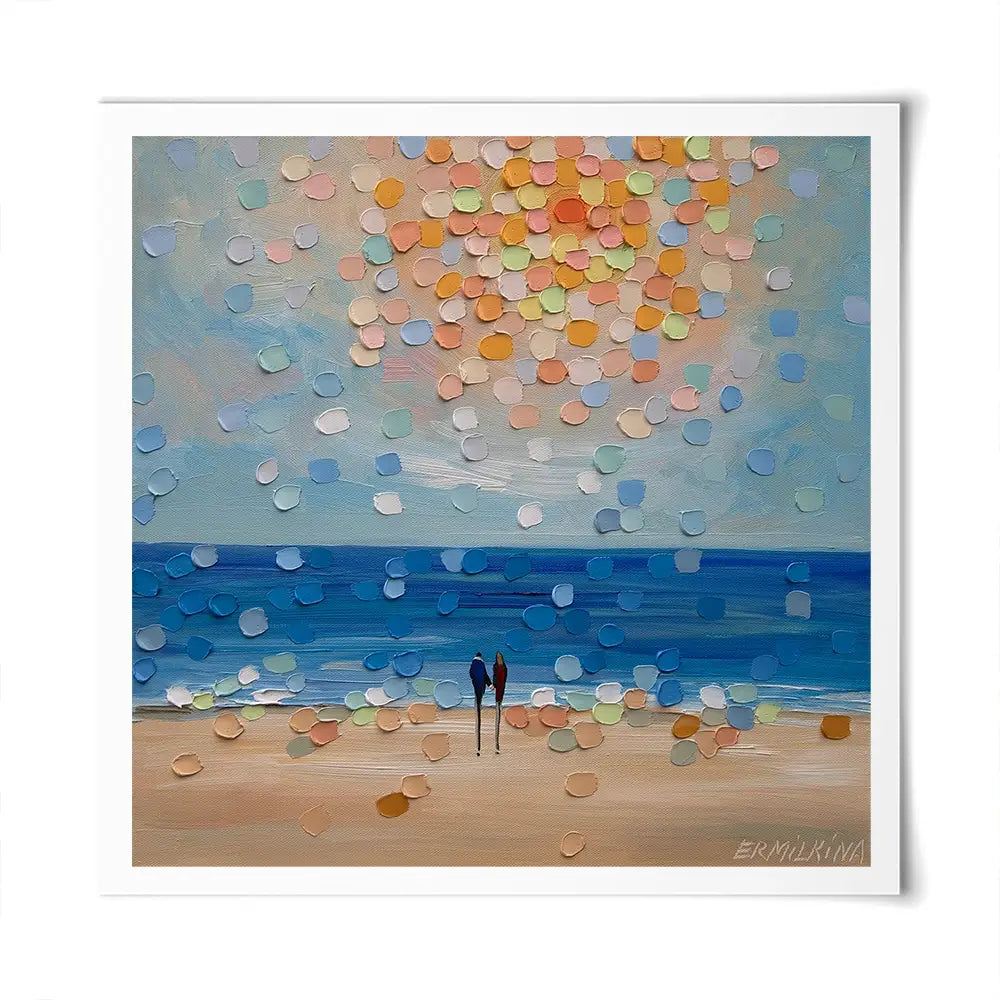 The Ocean Knows Our Names Square Art Print The Ocean Knows Our Names Square Art Print wall art product Ekaterina Ermilkina