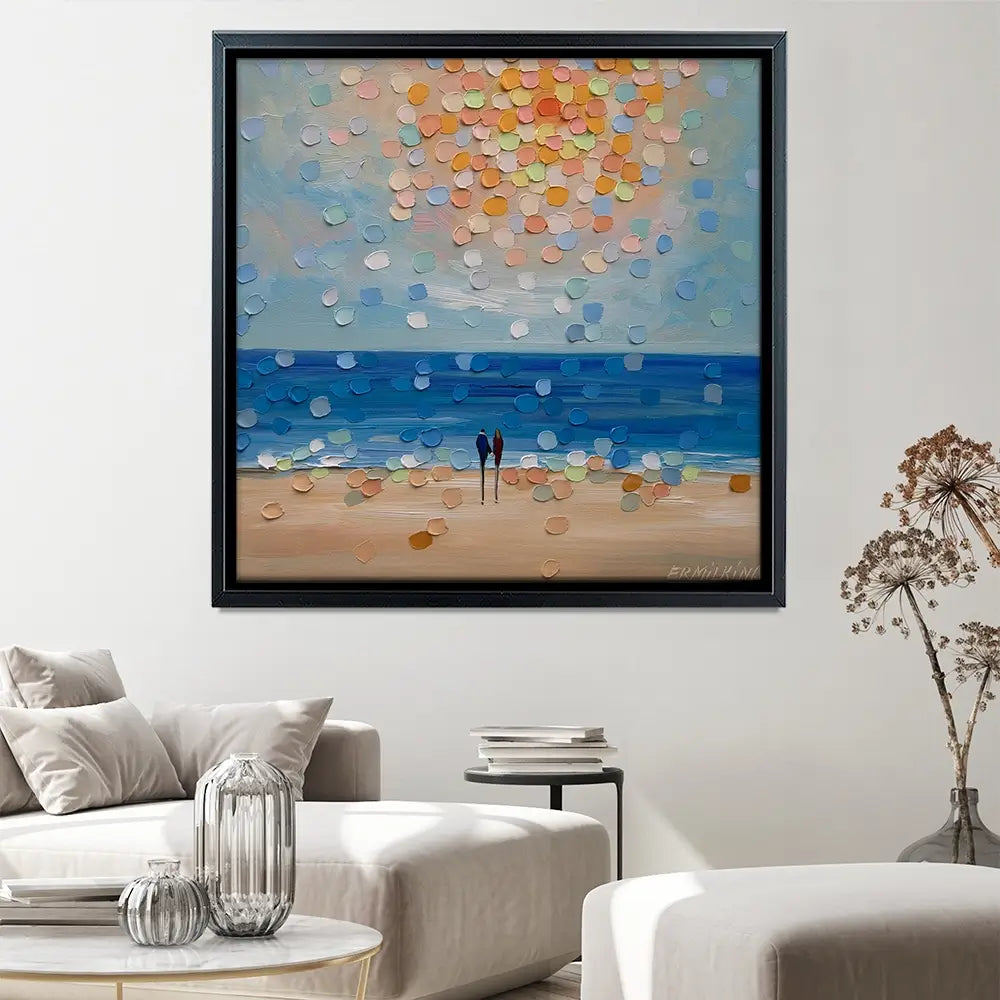 The Ocean Knows Our Names Square Canvas Print The Ocean Knows Our Names Square Canvas Print wall art product Ekaterina Ermilkina
