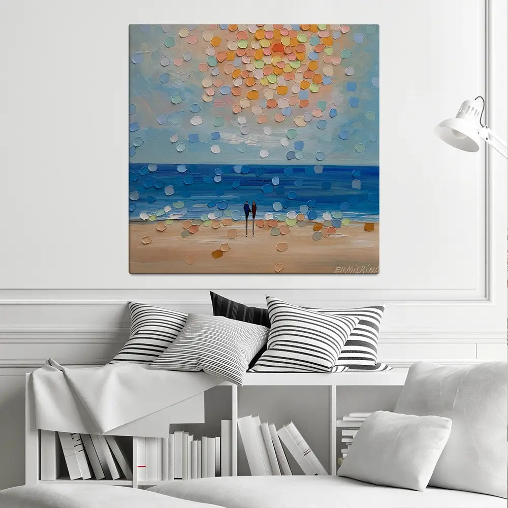 The Ocean Knows Our Names Square Canvas Print The Ocean Knows Our Names Square Canvas Print wall art product Ekaterina Ermilkina