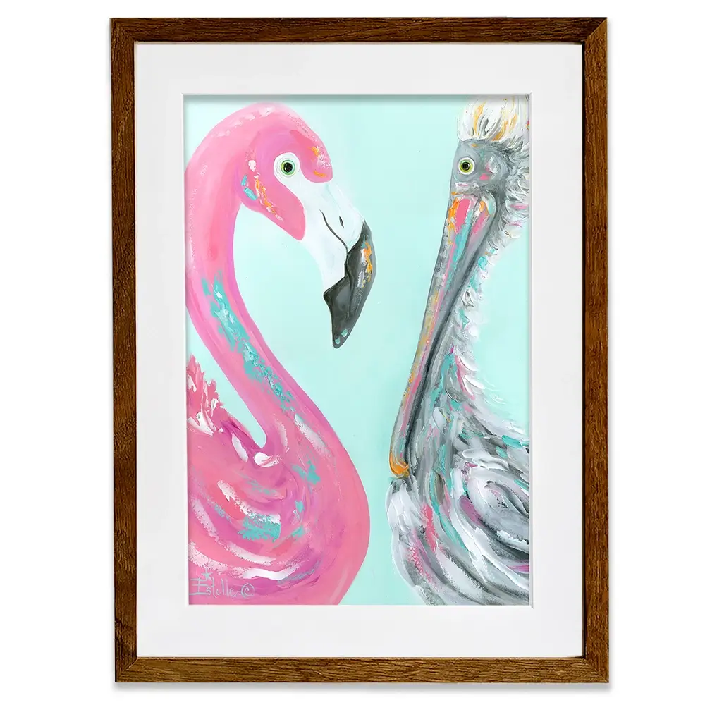 The Odd Couple Framed Art Print The Odd Couple Framed Art Print wall art product Estelle Grengs - Independent