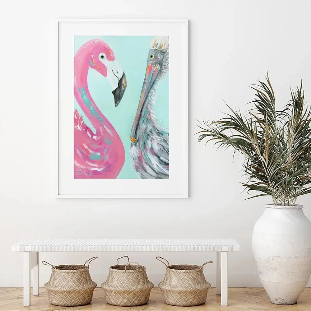 The Odd Couple Framed Art Print The Odd Couple Framed Art Print wall art product Estelle Grengs - Independent