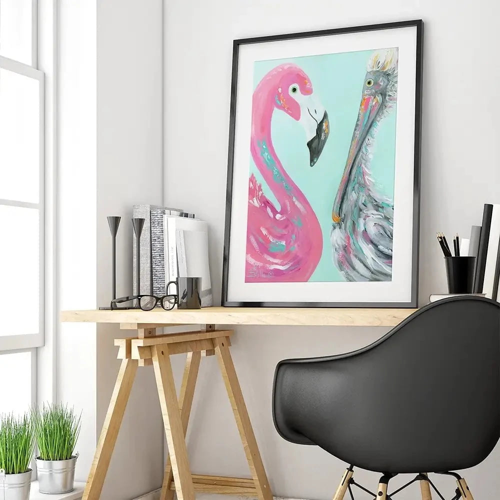 The Odd Couple Framed Art Print The Odd Couple Framed Art Print wall art product Estelle Grengs - Independent