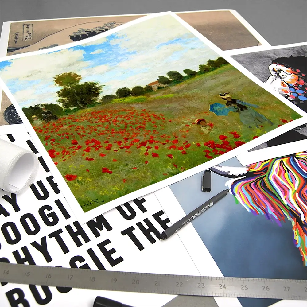 The Poppy Field Square Art Print The Poppy Field Square Art Print wall art product Art Print Shop