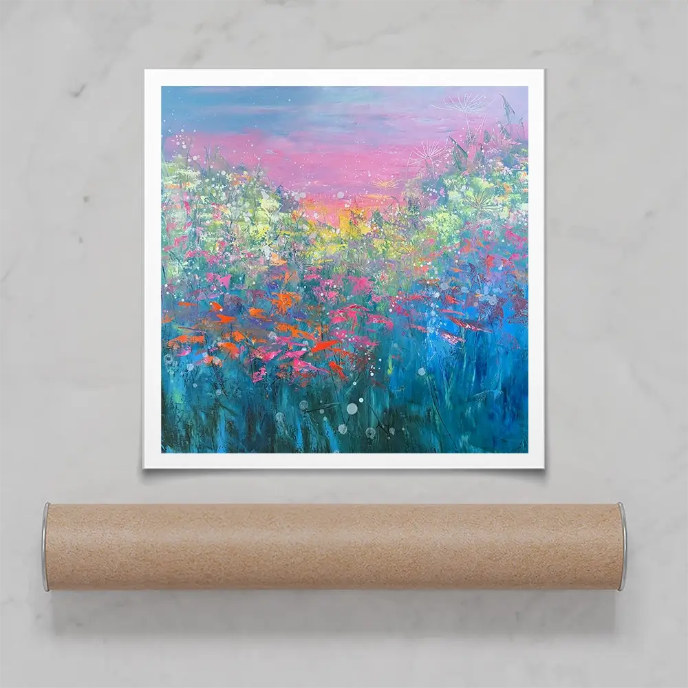 The Power Of Flowers Square Art Print The Power Of Flowers Square Art Print wall art product Laure Bury