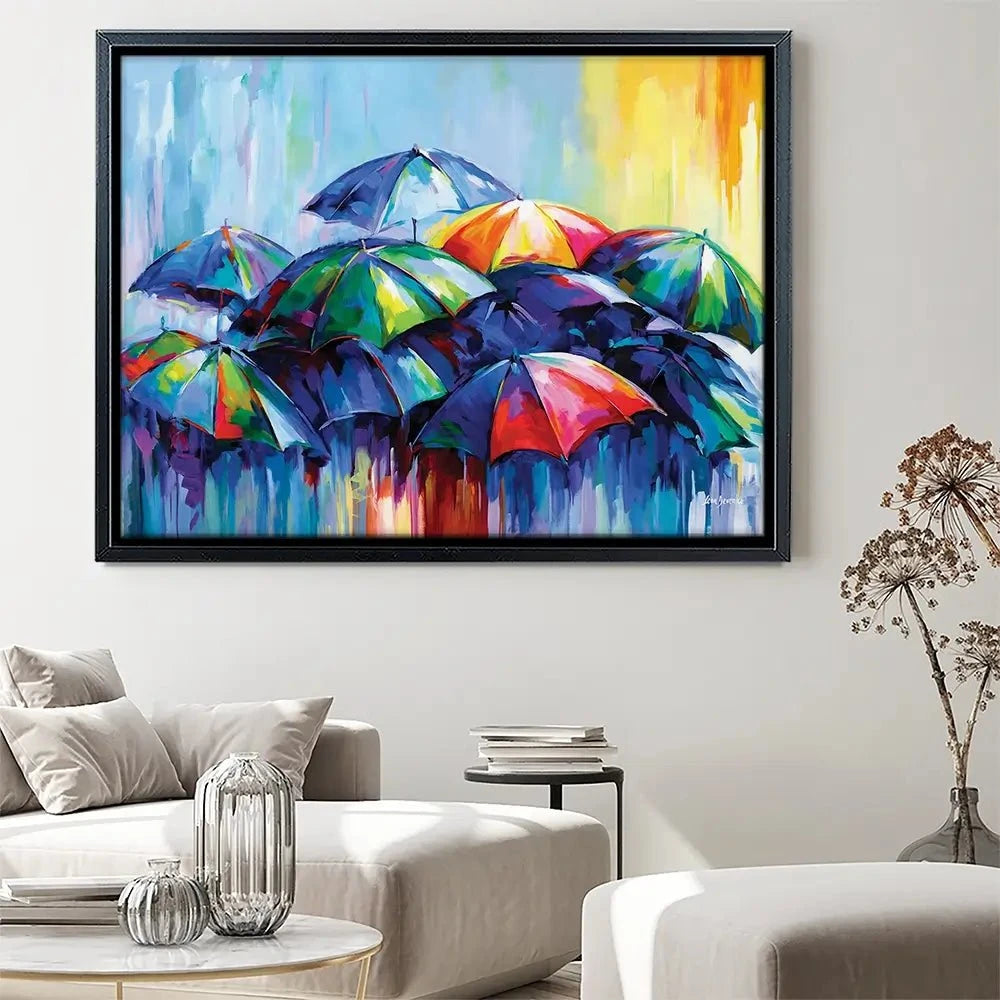 The Rainy Day Blues Canvas Print The Rainy Day Blues Canvas Print wall art product Leon Devenice