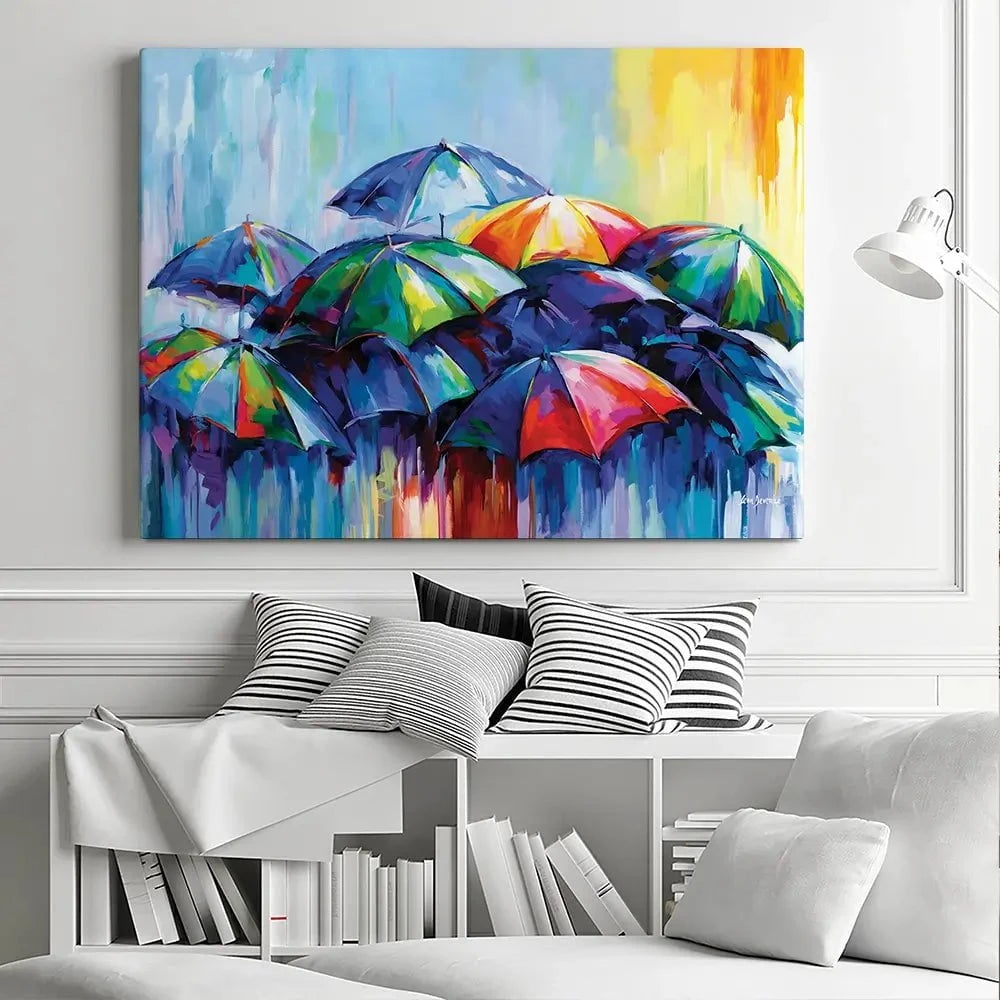 The Rainy Day Blues Canvas Print The Rainy Day Blues Canvas Print wall art product Leon Devenice