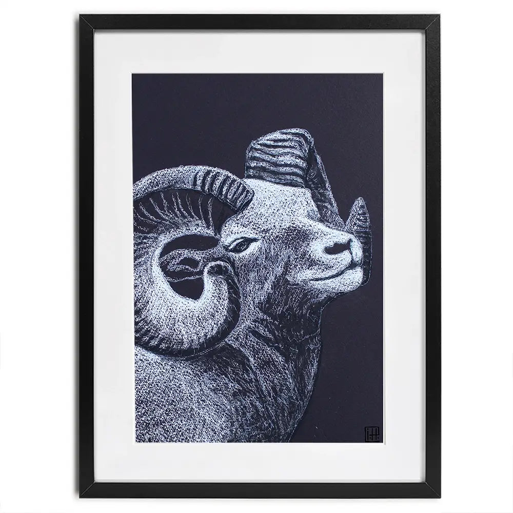 The Ram Framed Art Print The Ram Framed Art Print wall art product Studio Paint-Ing