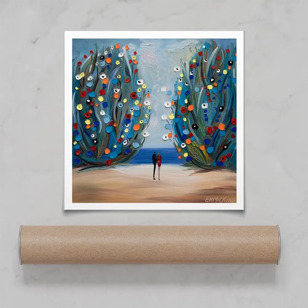 The Sea Garden Square Art Print The Sea Garden Square Art Print wall art product Ekaterina Ermilkina