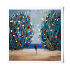 The Sea Garden Square Art Print The Sea Garden Square Art Print wall art product Ekaterina Ermilkina
