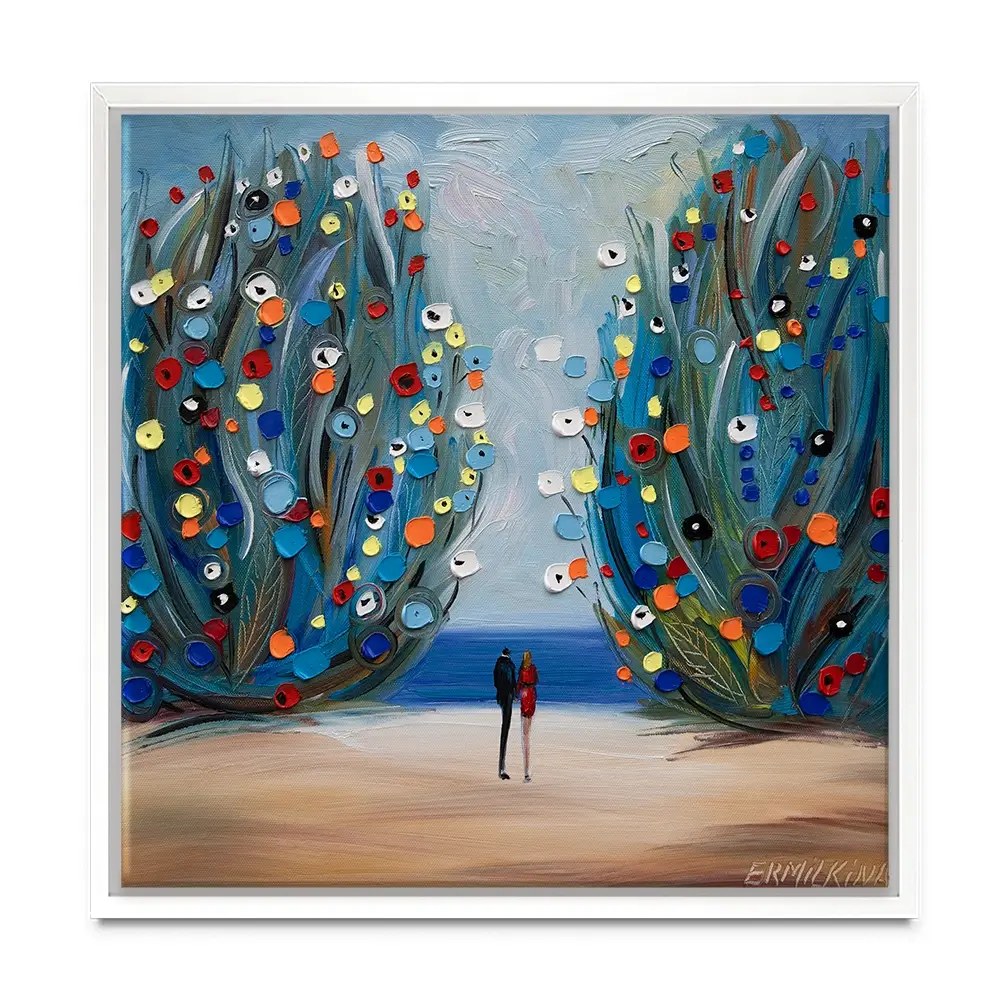 The Sea Garden Square Canvas Print The Sea Garden Square Canvas Print wall art product Ekaterina Ermilkina