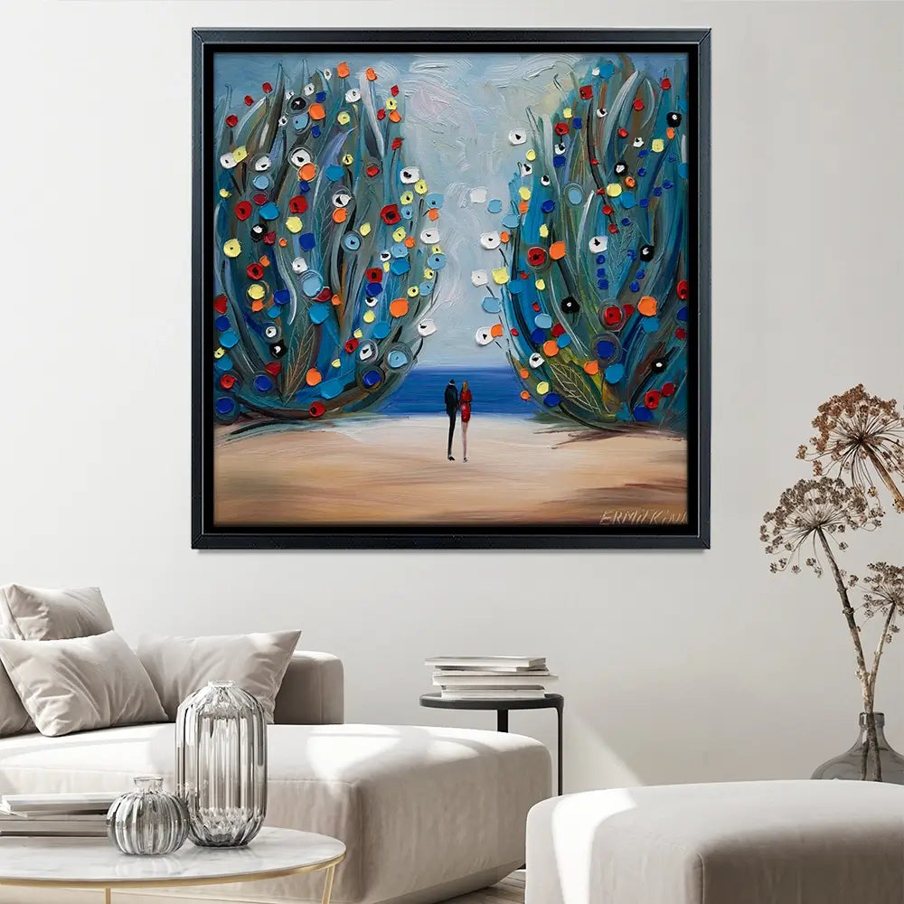 The Sea Garden Square Canvas Print The Sea Garden Square Canvas Print wall art product Ekaterina Ermilkina