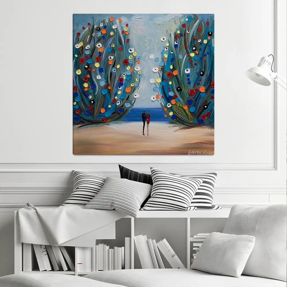 The Sea Garden Square Canvas Print The Sea Garden Square Canvas Print wall art product Ekaterina Ermilkina
