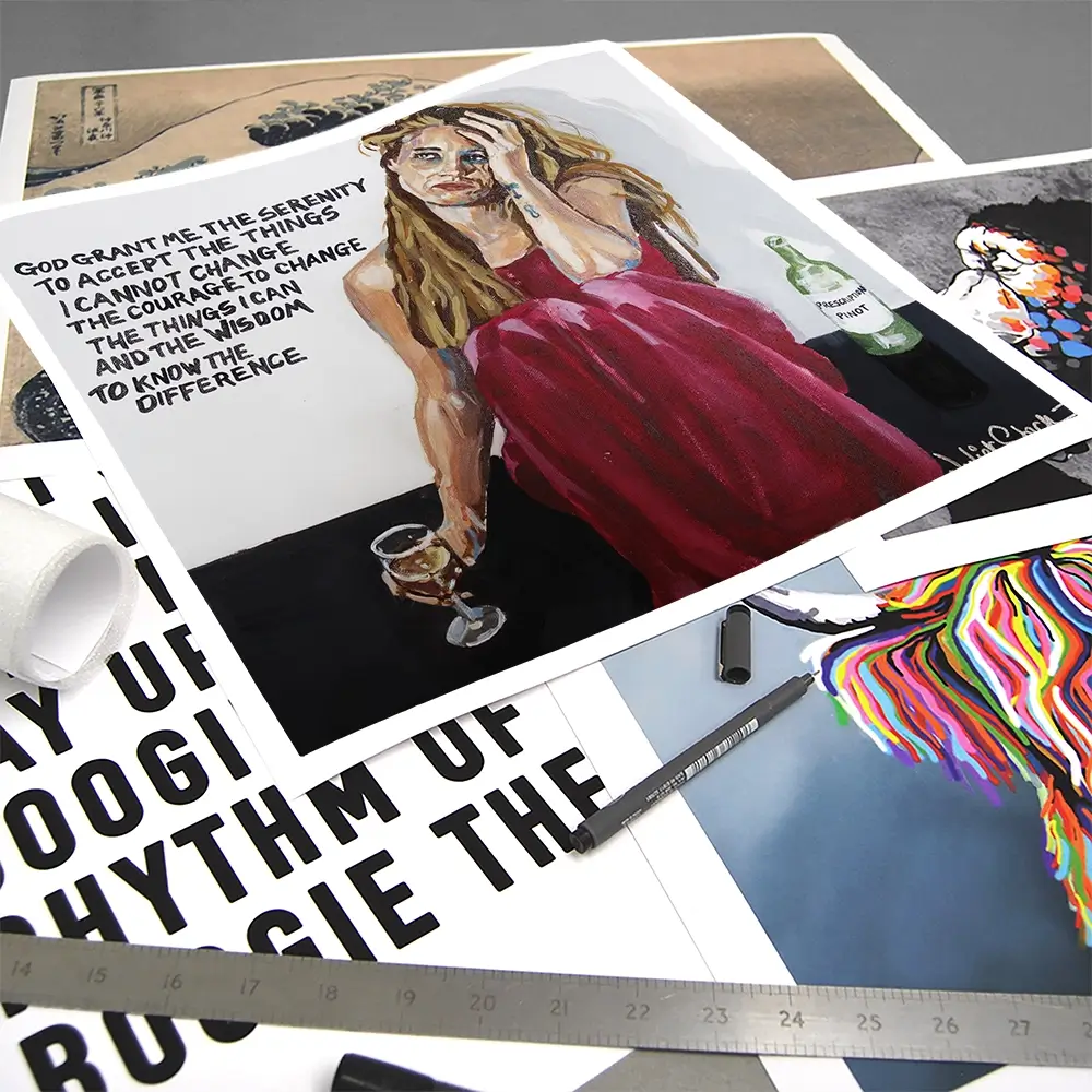 The Serenity Pour Square Art Print The Serenity Pour Square Art Print wall art product Juliet Stockton