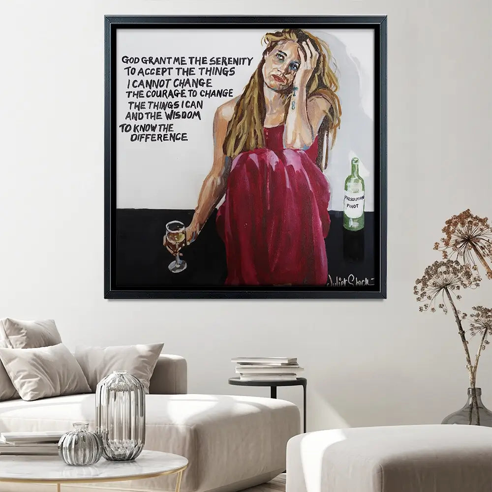 The Serenity Pour Square Canvas Print The Serenity Pour Square Canvas Print wall art product Juliet Stockton