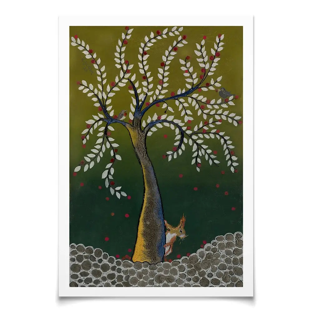The Squirrel And The Tree Art Print The Squirrel And The Tree Art Print wall art product Karen Sutton