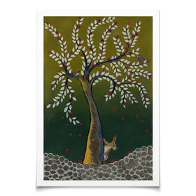 The Squirrel And The Tree Art Print The Squirrel And The Tree Art Print wall art product Karen Sutton