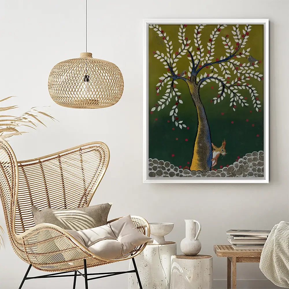 The Squirrel And The Tree Canvas Print The Squirrel And The Tree Canvas Print wall art product Karen Sutton