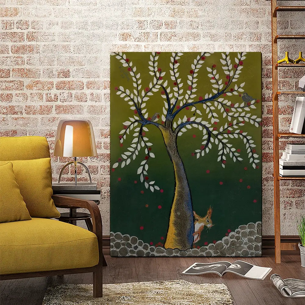 The Squirrel And The Tree Canvas Print The Squirrel And The Tree Canvas Print wall art product Karen Sutton