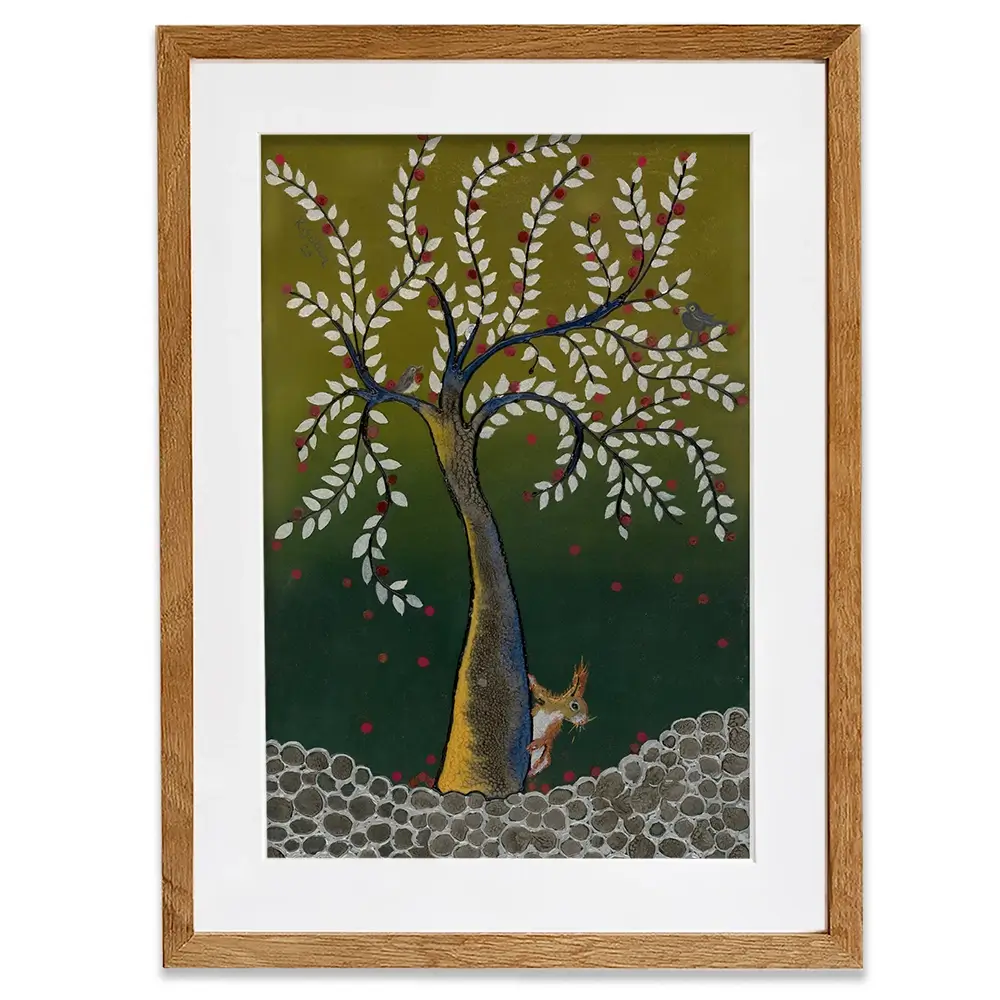 The Squirrel And The Tree Framed Art Print The Squirrel And The Tree Framed Art Print wall art product Karen Sutton