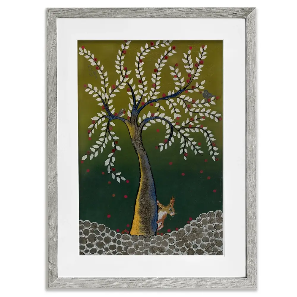 The Squirrel And The Tree Framed Art Print The Squirrel And The Tree Framed Art Print wall art product Karen Sutton