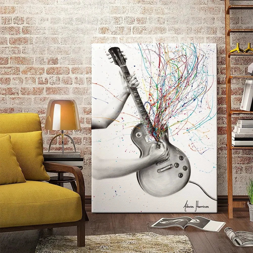 The Star Guitar Canvas Print The Star Guitar Canvas Print wall art product Ashvin Harrison